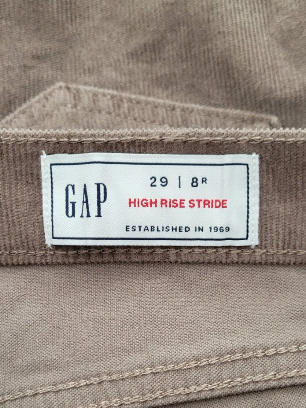 Gap High Rise Stride Wide Leg Corduroy Plymouth Rock Pant NWOT - Picture 8 of 10